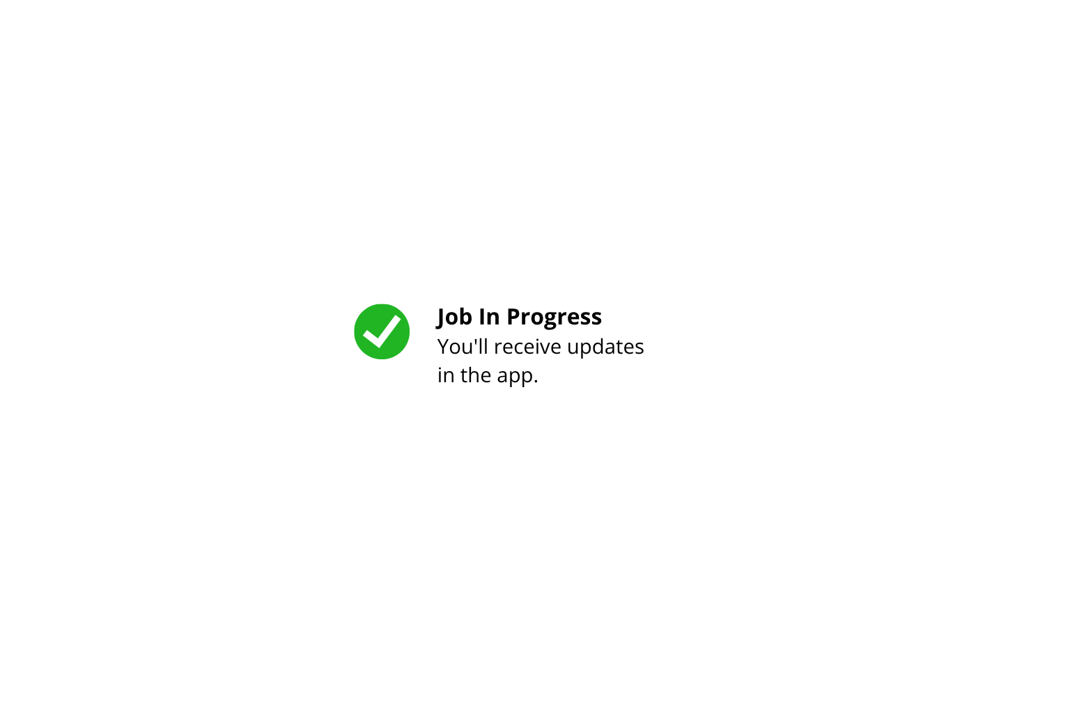 Job in progress