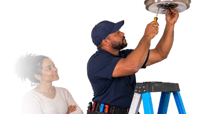 Homeowner with local service provider