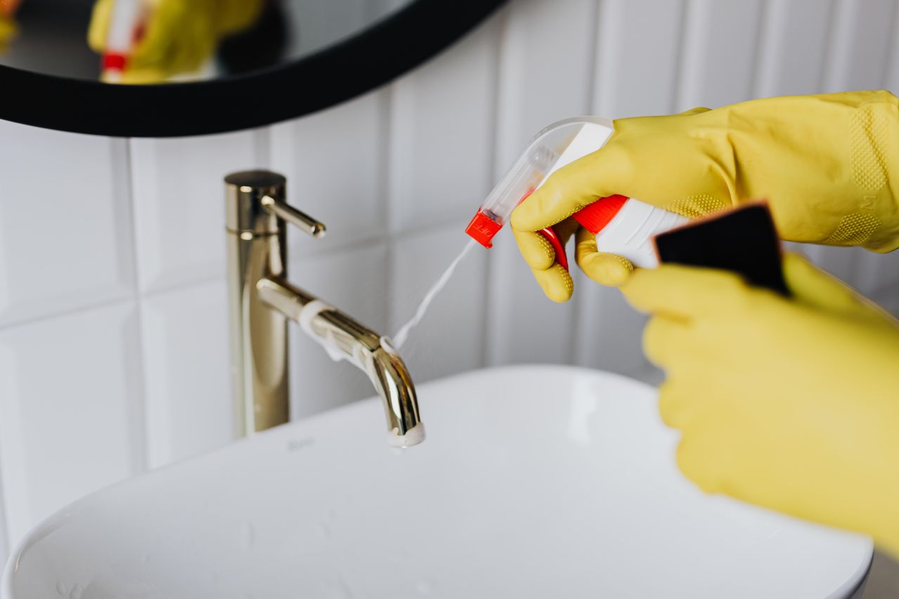 Cleaner at work
